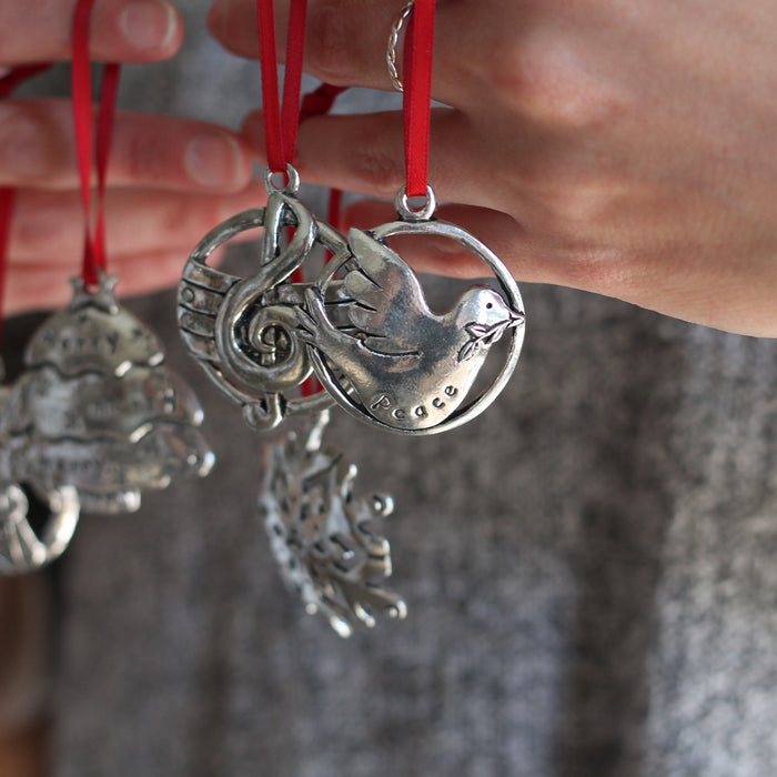 Handmade Pewter Round Ornaments | 10 Styles image 1