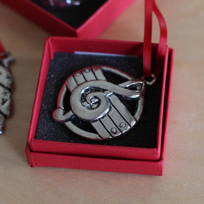 Handmade Pewter Round Ornaments | 10 Styles image 3