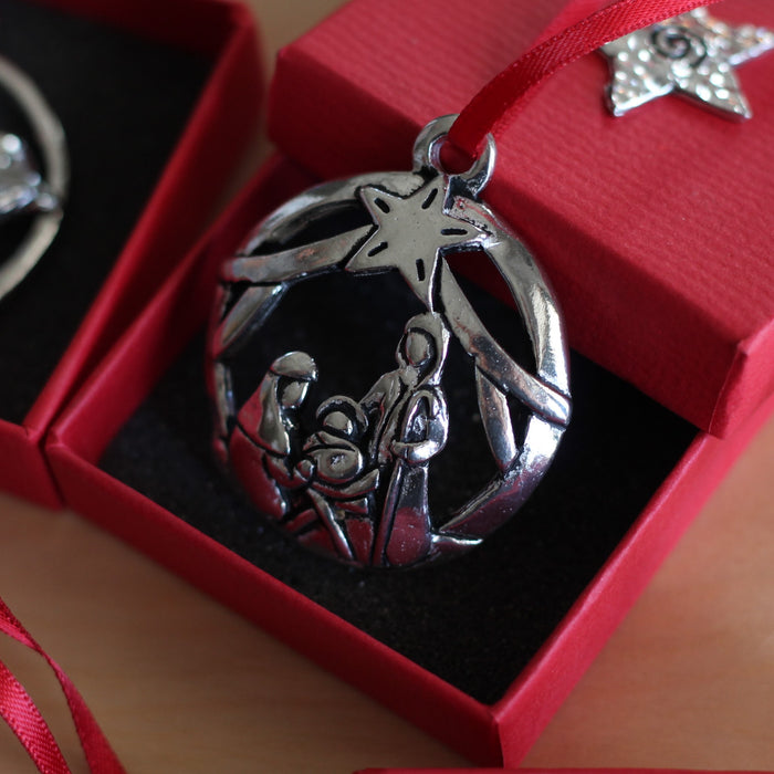 Handmade Pewter Round Ornaments | 10 Styles image 4