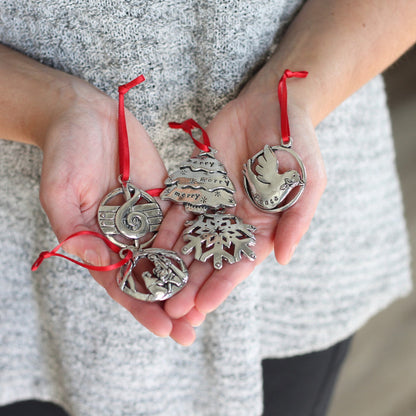 Handmade Pewter Round Ornaments | 10 Styles image 6