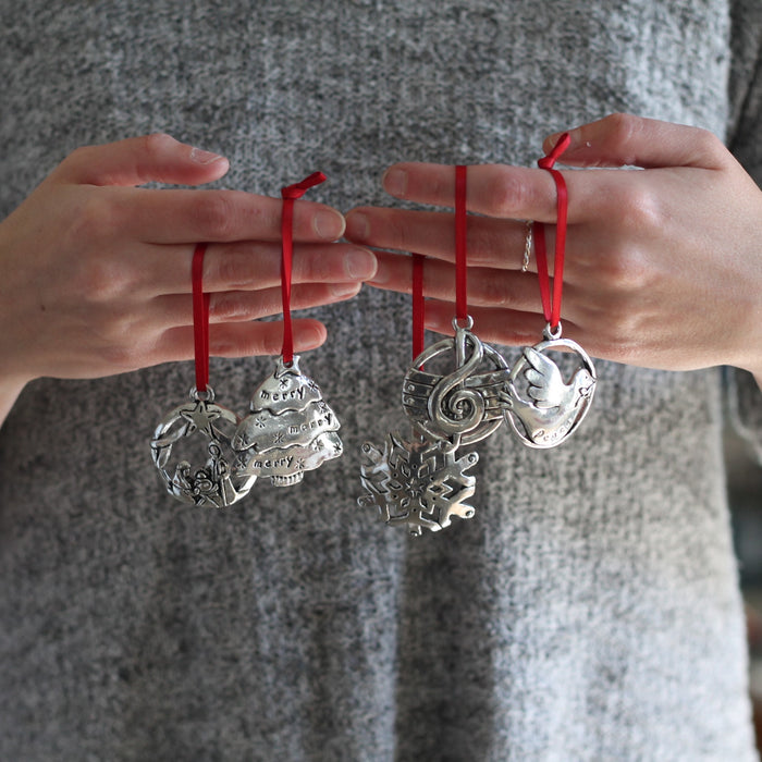 Handmade Pewter Round Ornaments | 10 Styles image 7