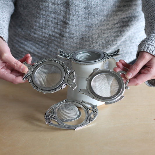 Handmade Pewter Tea Strainer | 4 Styles image 0