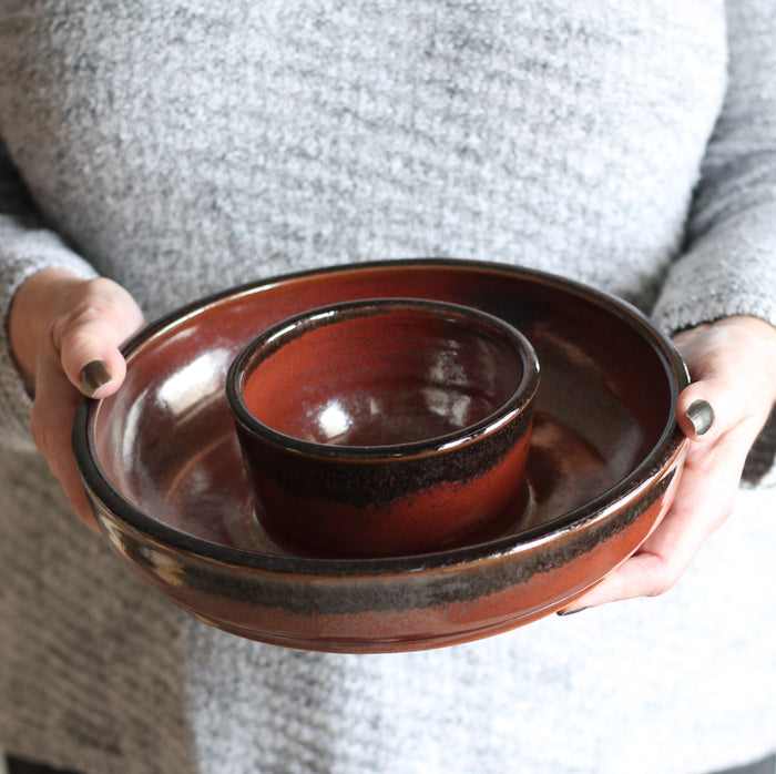Handmade Pottery | Large Chip n' Dip Bowl image 4