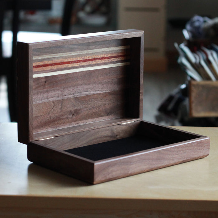 Handmade Solid Wood Hinged Box | 10" x 6 1/2"