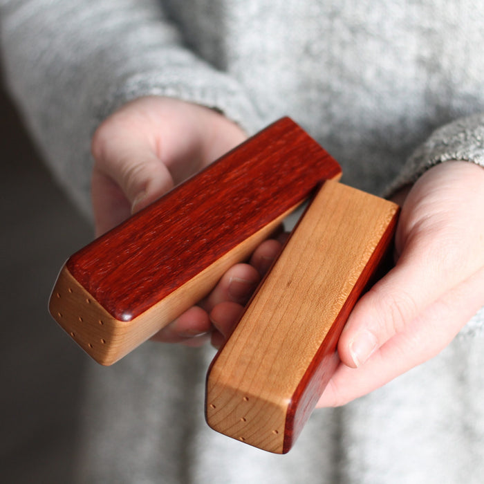 Handmade Two-Tone Wooden Salt + Pepper Shakers image 4