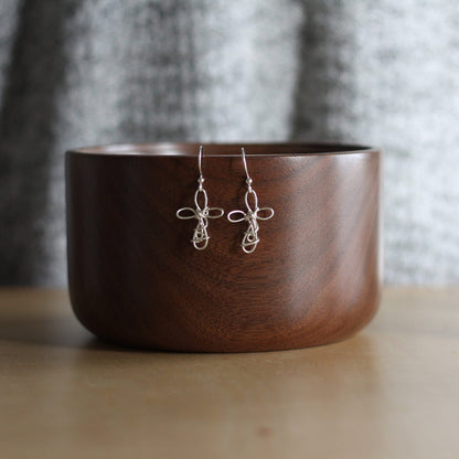 Handmade Wire Jewelry | Cross Earrings + Necklace Set image 2