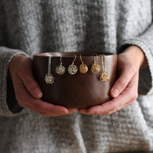 Handmade Wire Jewelry | Mattie Earrings + Necklace Set image 0