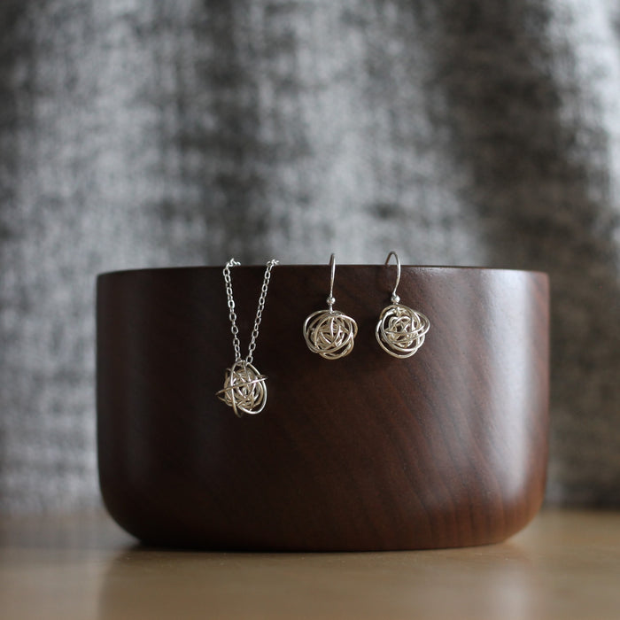 Handmade Wire Jewelry | Mattie Earrings + Necklace Set image 1