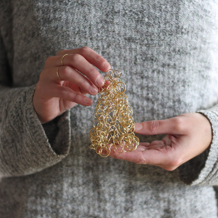 Handmade Wire Mini Christmas Trees | 3 Colors image 3
