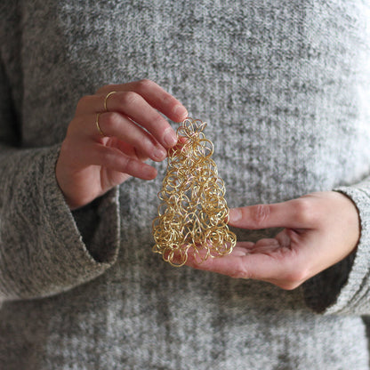 Handmade Wire Mini Christmas Trees | 3 Colors image 3