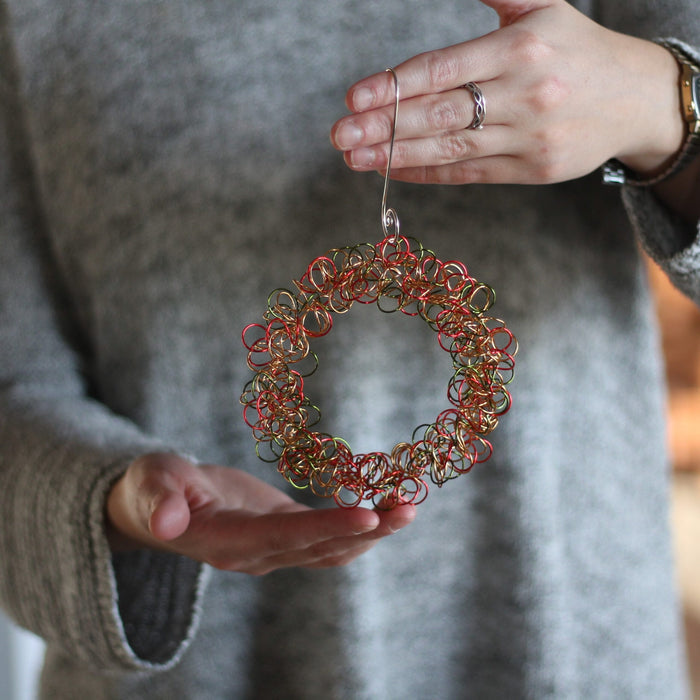 Handmade Wire Wreath Ornaments image 1