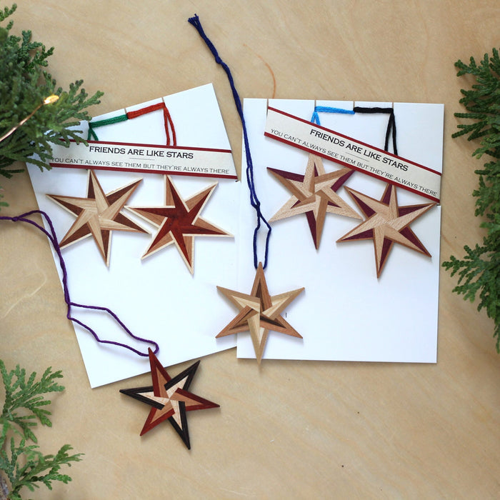 Handmade Wooden Christmas Ornaments | Friendship Stars image 0