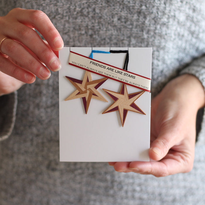 Handmade Wooden Christmas Ornaments | Friendship Stars image 1