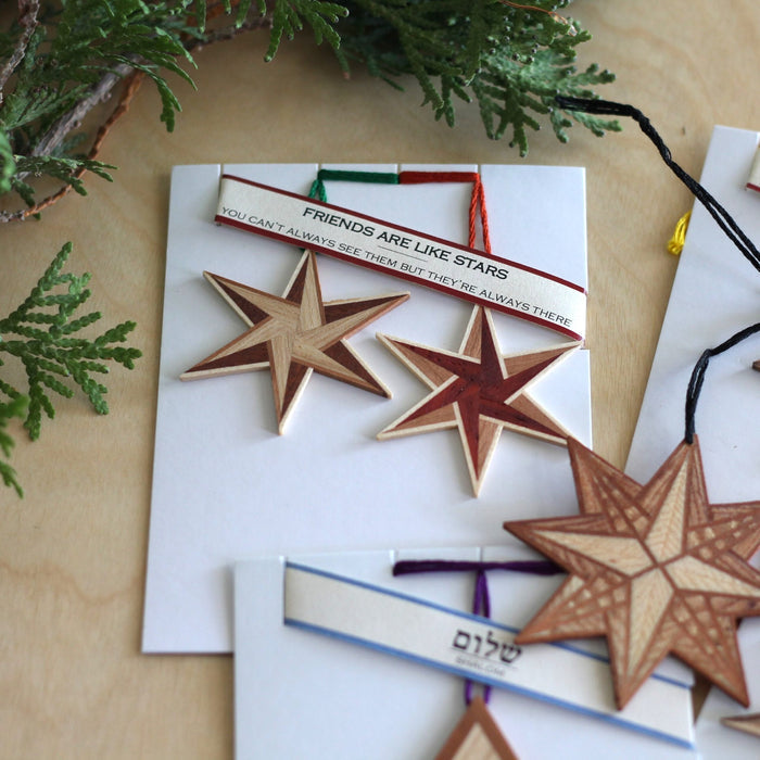 Handmade Wooden Christmas Ornaments | Friendship Stars image 2