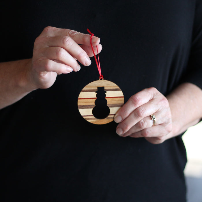 Handmade Wooden Christmas Ornaments | Snowflake, Angel, Christmas Tree, Star, Snowman, Nativity image 7