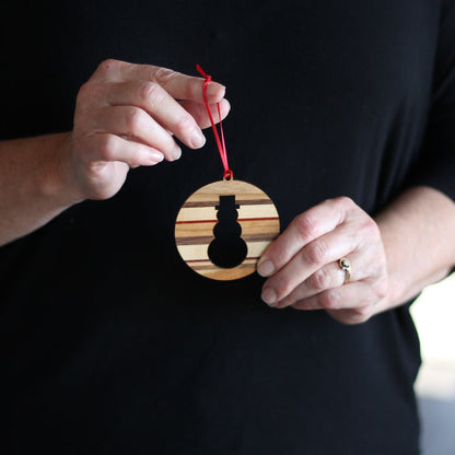 Handmade Wooden Christmas Ornaments | Snowflake, Angel, Christmas Tree, Star, Snowman, Nativity image 7