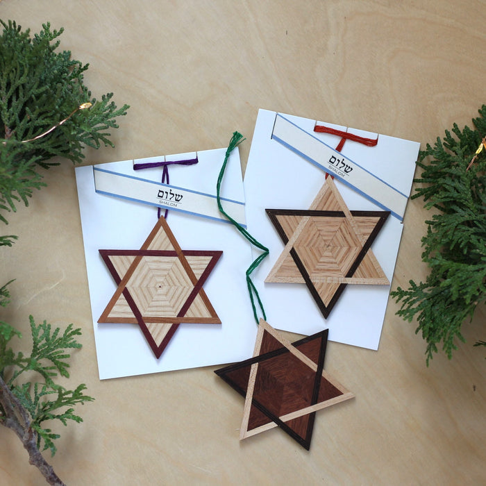 Handmade Wooden Christmas Ornaments | Star of David image 0