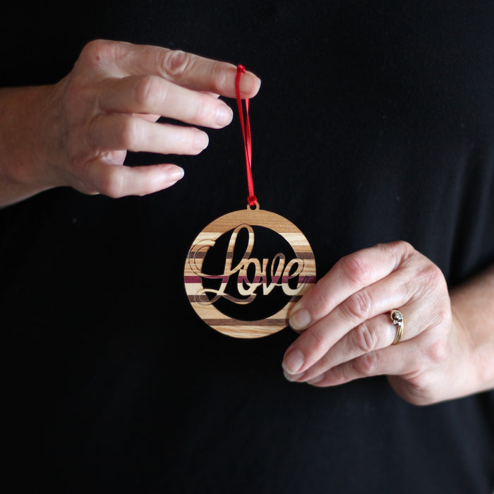 Handmade Wooden Christmas Word Ornaments | Noel, Joy, Hope, Faith, Peace, Love image 6