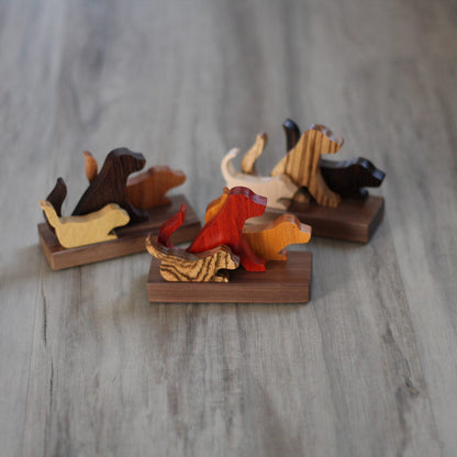 Handmade Wooden Dogs Figurine image 3