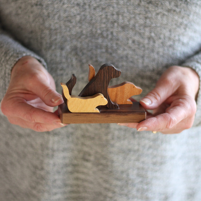 Handmade Wooden Dogs Figurine image 4