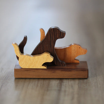 Handmade Wooden Dogs Figurine image 7