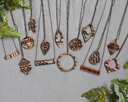 Handmade Wooden Jewelry | Bedonna Necklace image 3