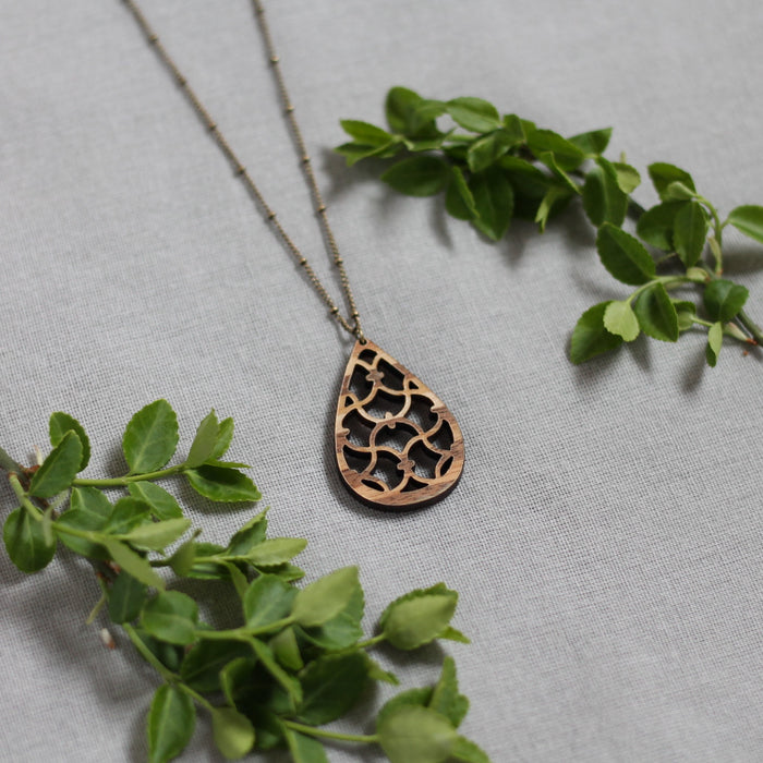 Handmade Wooden Jewelry | Fern Necklace image 0
