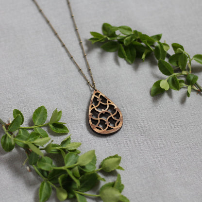 Handmade Wooden Jewelry | Fern Necklace image 0