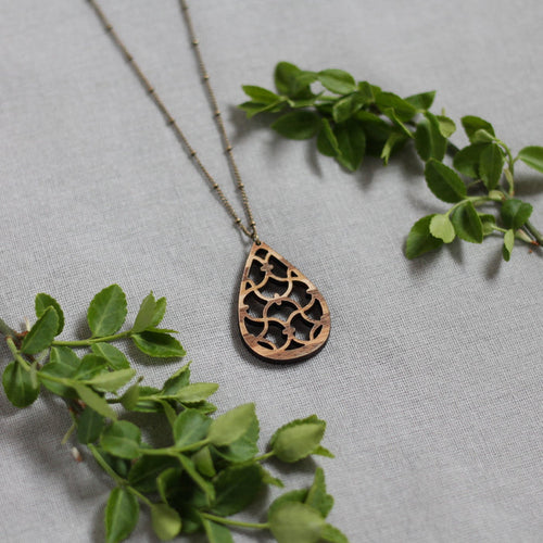 Handmade Wooden Jewelry | Fern Necklace image 0