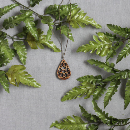 Handmade Wooden Jewelry | Fern Necklace image 1