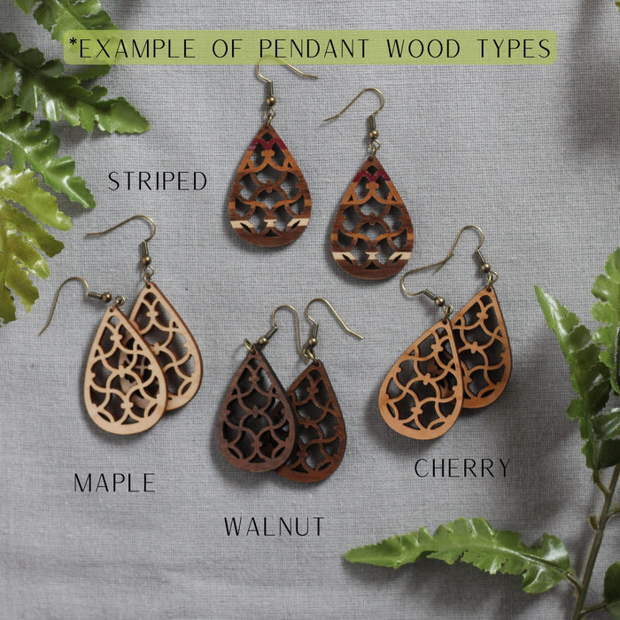 Handmade Wooden Jewelry | Fern Necklace image 2