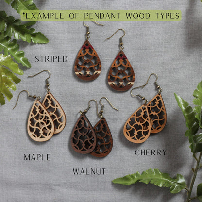 Handmade Wooden Jewelry | Fern Necklace image 2