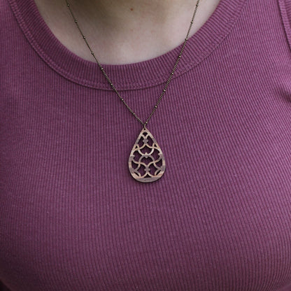 Handmade Wooden Jewelry | Fern Necklace image 7