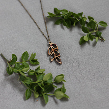 Handmade Wooden Jewelry | Olive Necklace image 0