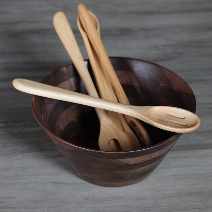 Handmade Wooden Kitchen Utensils | Oval Spoon with Slots image 1