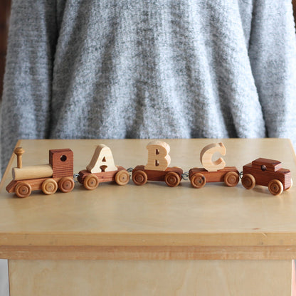 Handmade Wooden Letter Train | Customizable image 0