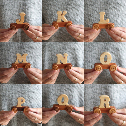 Handmade Wooden Letter Train | Customizable image 6