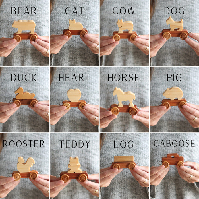 Handmade Wooden Letter Train | Customizable image 7
