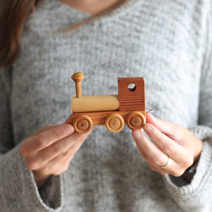 Handmade Wooden Letter Train | Customizable image 3