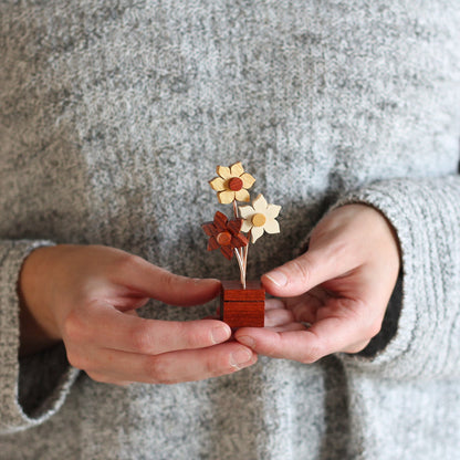 Handmade Wooden Mini Flower Bouquets