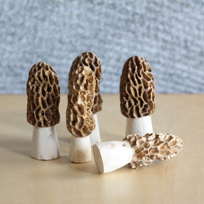 Handmade Wooden Morel Mushroom image 5
