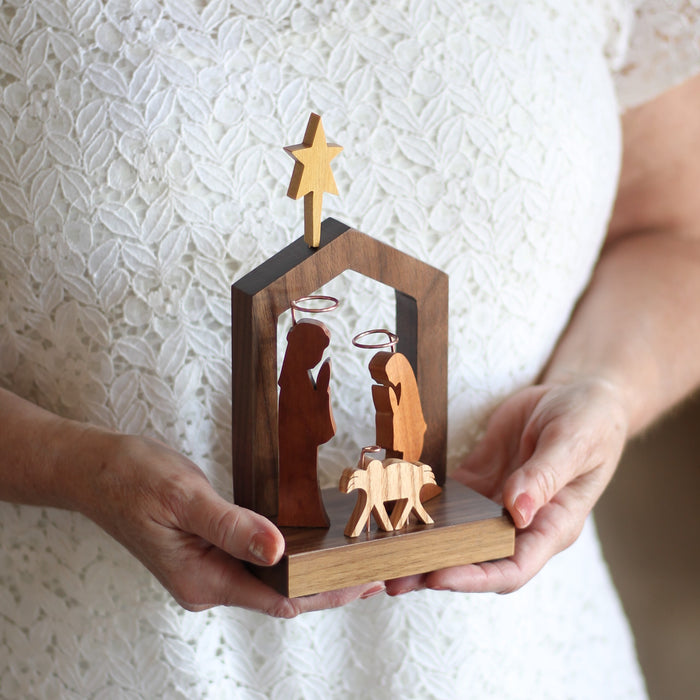 Handmade Wooden Nativity image 3