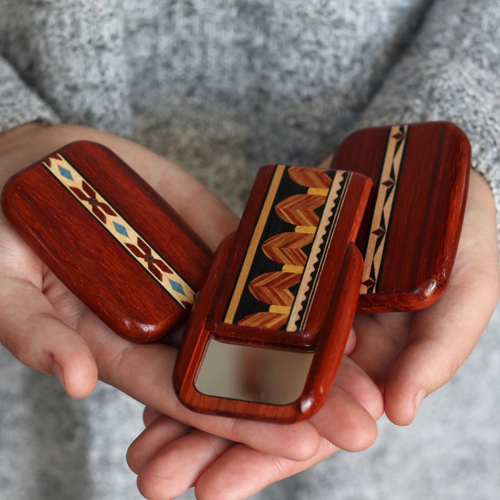 Handmade Wooden Pocket Mirror image 2
