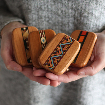 Handmade Wooden Pocket Mirror image 3