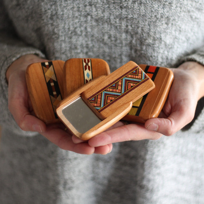 Handmade Wooden Pocket Mirror image 5