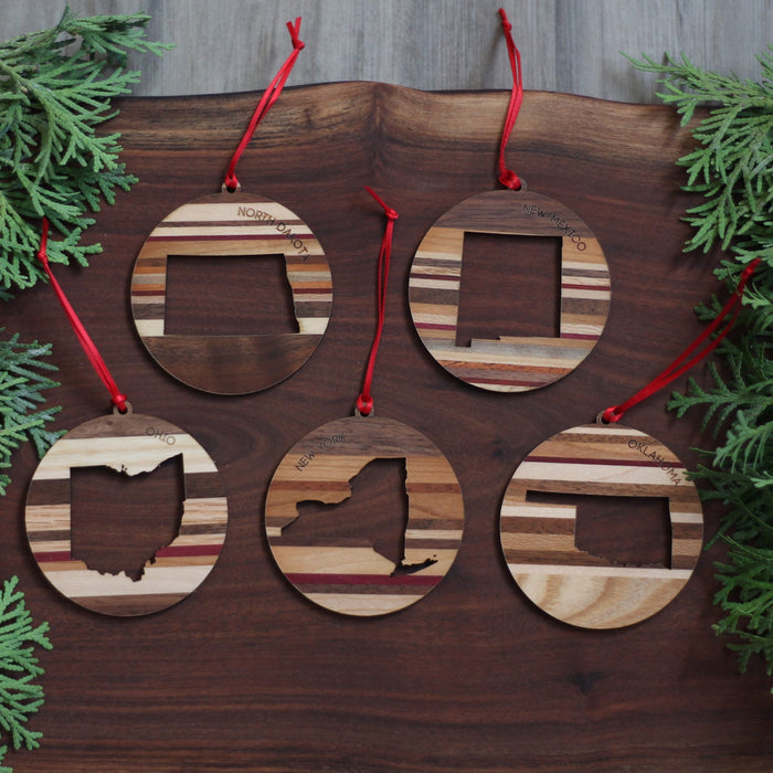 Handmade Wooden State Outline Ornaments | All 50 States image 4
