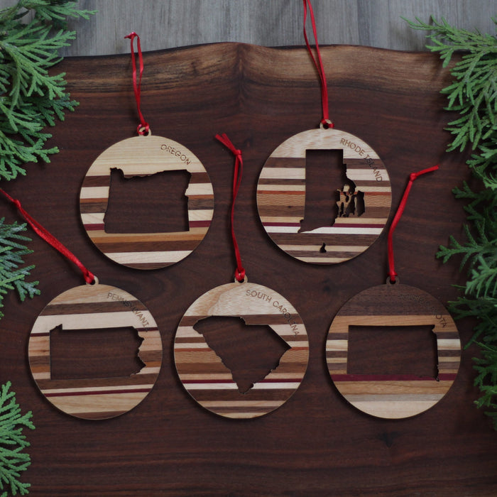 Handmade Wooden State Outline Ornaments | All 50 States image 5