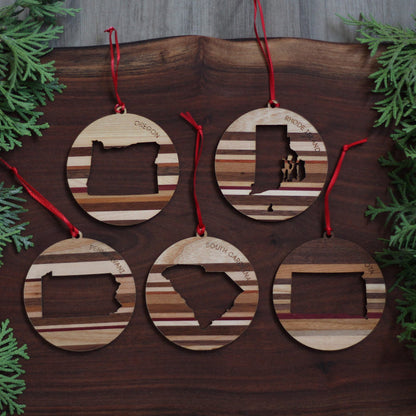 Handmade Wooden State Outline Ornaments | All 50 States image 5