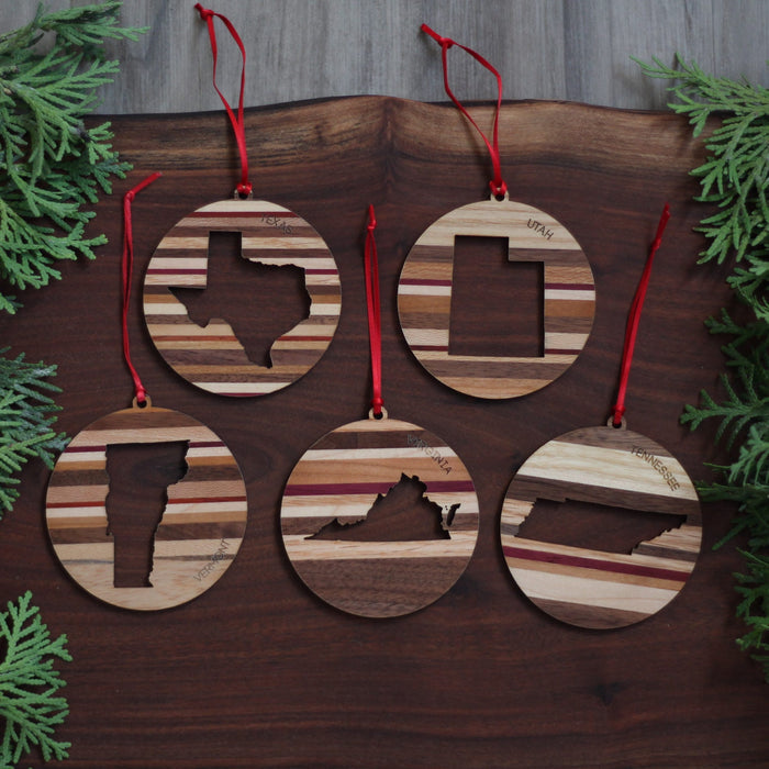 Handmade Wooden State Outline Ornaments | All 50 States image 6