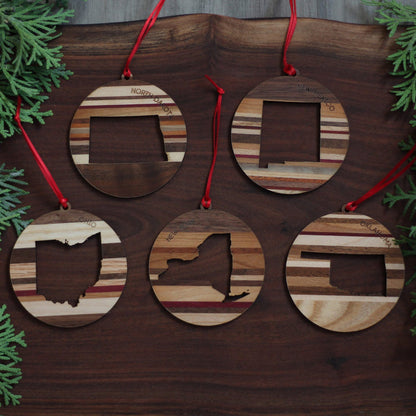 Handmade Wooden State Outline Ornaments | All 50 States image 7